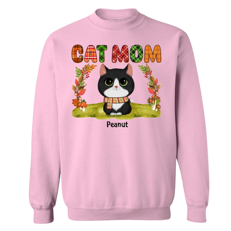 Fall Season Cat Mom Watercolor Cute Cats Personalized Shirt