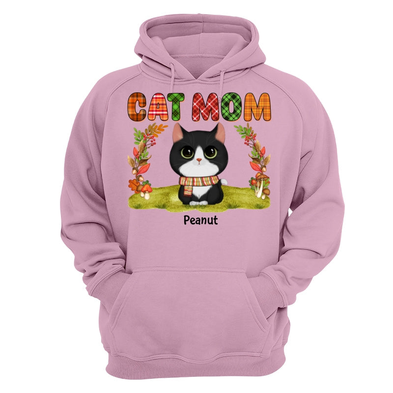 Fall Season Cat Mom Watercolor Cute Cats Personalized Shirt